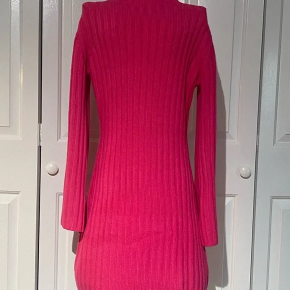 open lace back dress Dusty Rose A-line Long Sleeves Beaded Prom Dresses SP762 main image 0
